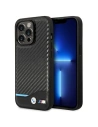 Etui BMW BMHCP14X22NBCK Apple iPhone 14 Pro Max negru/black Piele Carbon