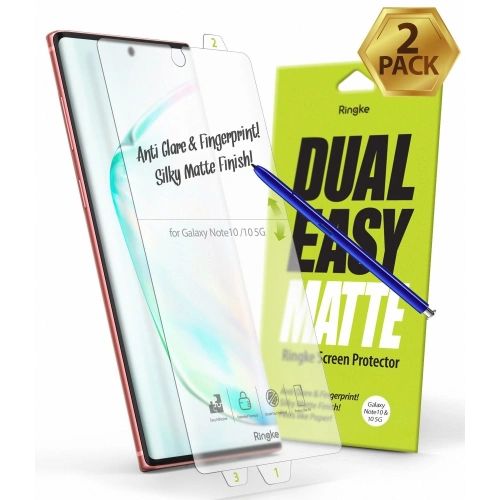 Folia Ringke Dual Easy Matte Full Cover Samsung Galaxy Note 10 Case Friendly