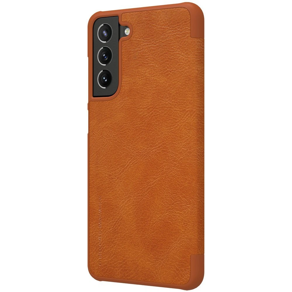 Hurtownia GSM - Etui Nillkin Qin Samsung Galaxy S21 FE barna - NLK485 - {ean13} - Hurt