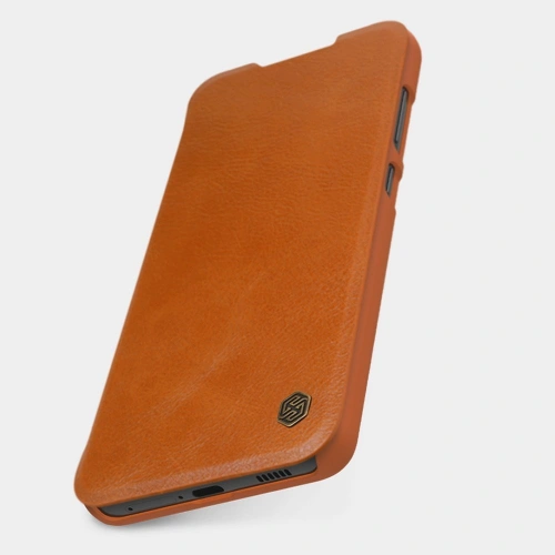 Etui Nillkin Qin Samsung Galaxy S21 FE brązowy