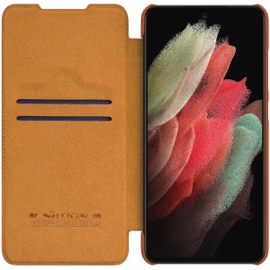 Hurtownia GSM - Etui Nillkin Qin Samsung Galaxy S21 FE maro - NLK485 - {ean13} - Hurt