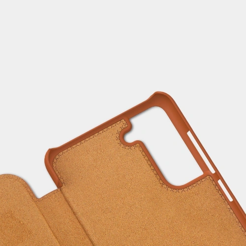 Etui Nillkin Qin Samsung Galaxy S21 FE brązowy