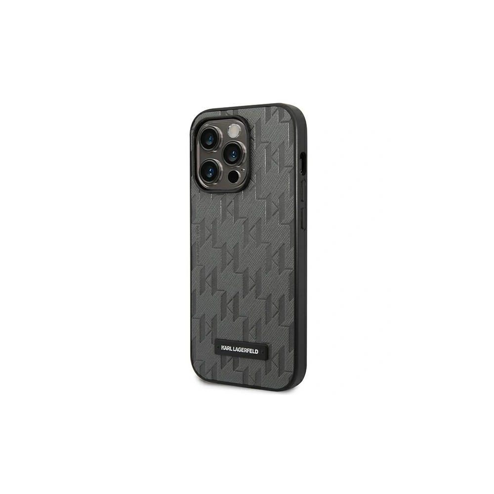 Hurtownia GSM - Etui Karl Lagerfeld KLHCP14LSAKLHPG Apple iPhone 14 Pro hardcase šedá/grey Saffiano Mono Metal Logo - KLD1119 - {ean13} - Hurt