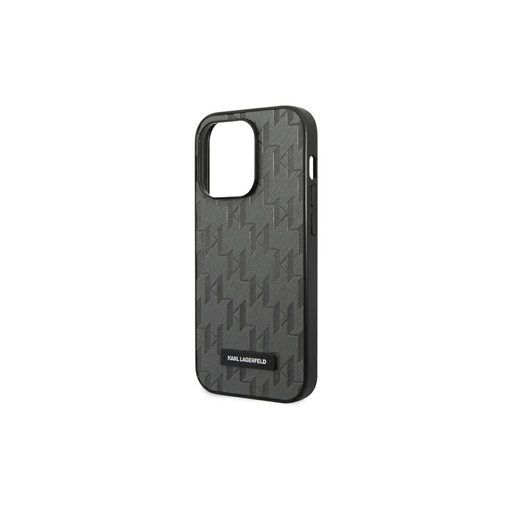Hurtownia GSM - Etui Karl Lagerfeld KLHCP14LSAKLHPG Apple iPhone 14 Pro hardcase šedá/grey Saffiano Mono Metal Logo - KLD1119 - {ean13} - Hurt