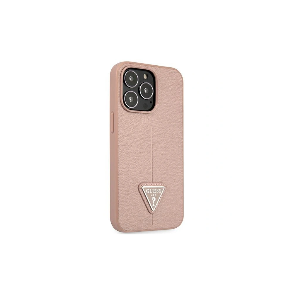 Hurtownia GSM - Etui Guess GUHCP14LPSATLP Apple iPhone 14 Pro růžový/pink hardcase SaffianoTriangle Logo - GUE2102 - {ean13} - Hurt