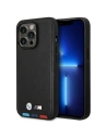 Etui BMW BMHCP14X22PTDK Apple iPhone 14 Pro Max fekete/bal bőr bélyegző tricolor