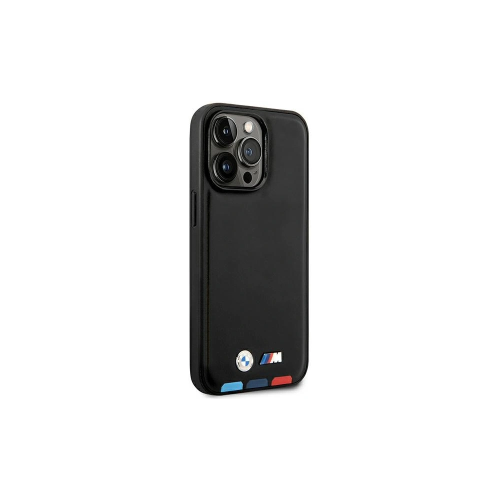 Hurtownia GSM - Etui BMW BMHCP14X22PTDK Apple iPhone 14 Pro Max negru/black Leather Stamp Tricolor - BMW318 - {ean13} - Hurt