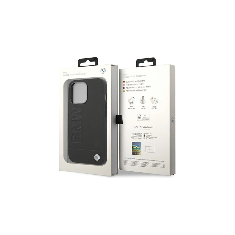 Hurtownia GSM - Etui BMW BMHCP14XSLLBK Apple iPhone 14 Pro Max negru/black Leather Stamp - BMW319 - {ean13} - Hurt