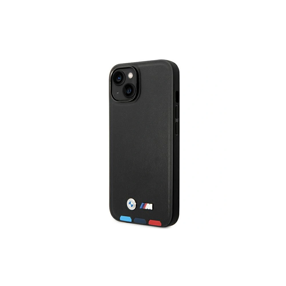 Wholesale BMW BMHMP14M22PTDK Apple iPhone 14 Plus / 15 Plus black Leather Stamp Tricolor Magsafe - BMW321 - {ean13} - Hurt