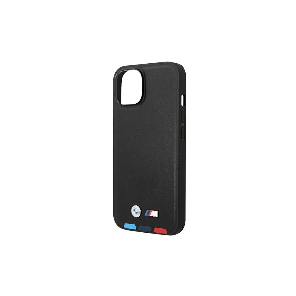 Wholesale BMW BMHMP14M22PTDK Apple iPhone 14 Plus / 15 Plus black Leather Stamp Tricolor Magsafe - BMW321 - {ean13} - Hurt