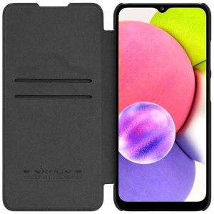 Hurtownia GSM - Etui Nillkin Qin Samsung Galaxy A03s czarny - NLK488 - {ean13} - Hurt