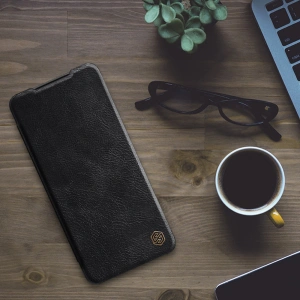 Hurtownia GSM - Etui Nillkin Qin Samsung Galaxy A22 LTE negru - NLK490 - {ean13} - Hurt