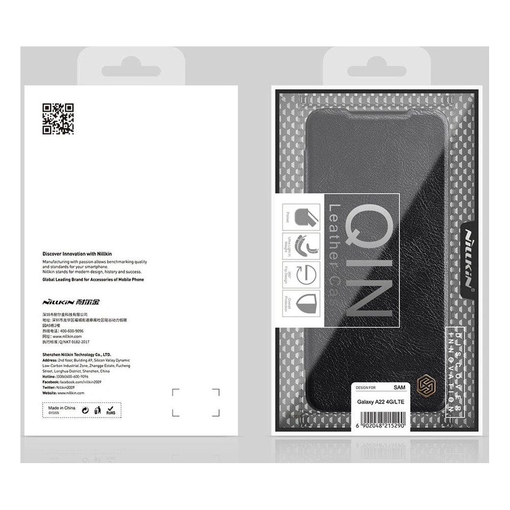 Hurtownia GSM - Etui Nillkin Qin Samsung Galaxy A22 LTE maro - NLK491 - {ean13} - Hurt