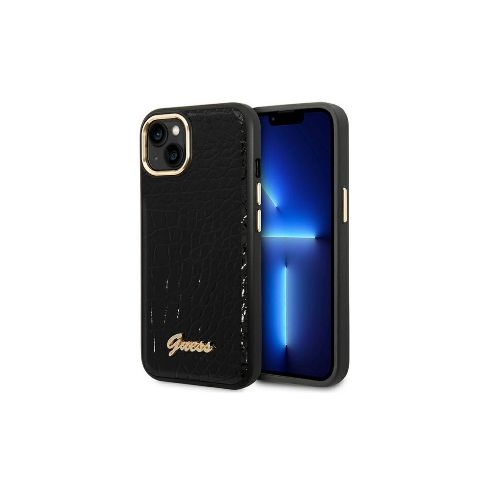 Wholesale Guess GUHCP14MHGCRHK Apple iPhone 14 Plus / 15 Plus black hardcase Croco Collection - GUE2106 - {ean13} - Hurt
