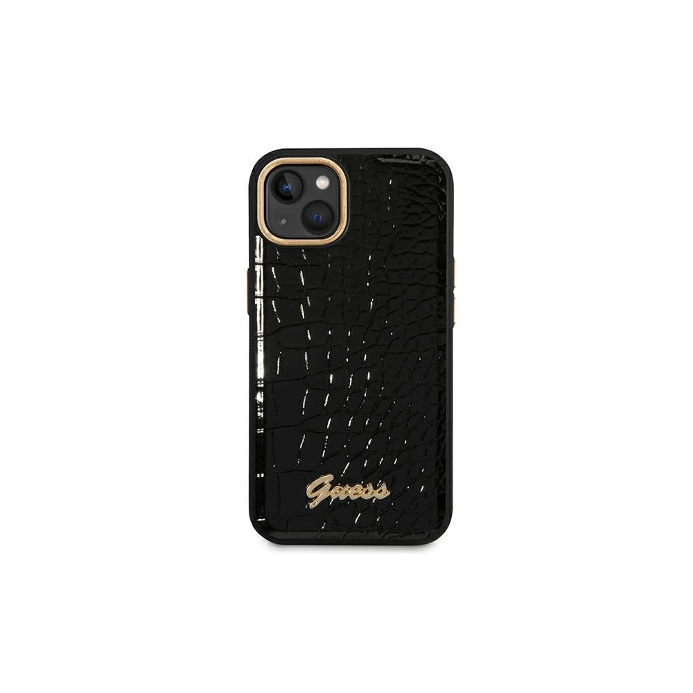 Hurtownia GSM - Etui Guess GUHCP14MHGCRHK Apple iPhone 14 Plus / 15 Plus fekete hardcase Croco Collection - GUE2106 - {ean13} - Hurt