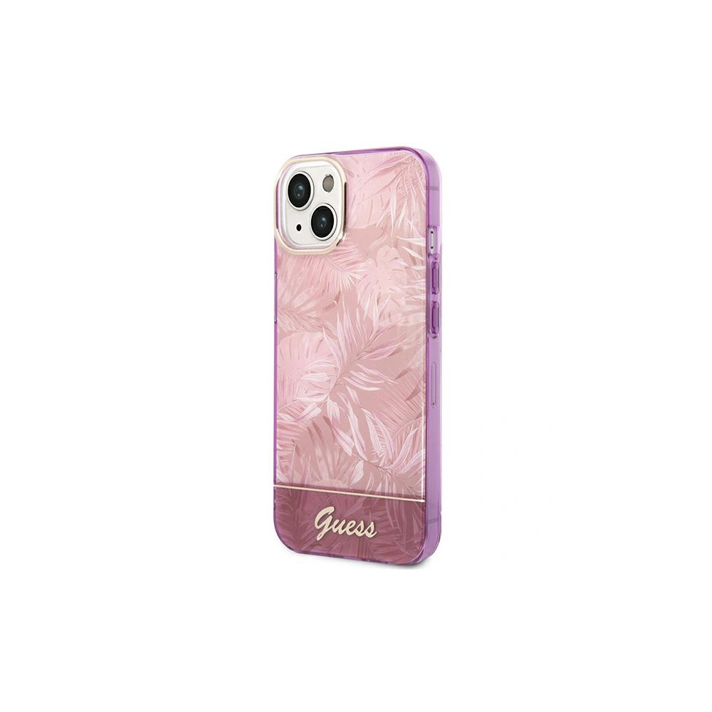 Hurtownia GSM - Etui Guess GUHCP14MHGJGHP Apple iPhone 14 Plus / 15 Plus różowy/pink hardcase Jungle Collection - GUE2107 - {ean13} - Hurt