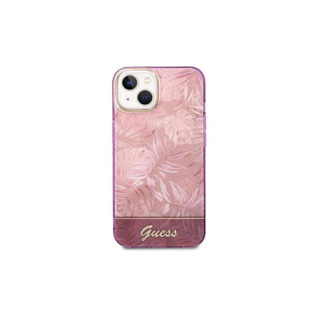 Hurtownia GSM - Etui Guess GUHCP14MHGJGHP Apple iPhone 14 Plus / 15 Plus różowy/pink hardcase Jungle Collection - GUE2107 - {ean13} - Hurt