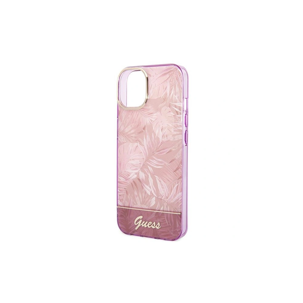 Hurtownia GSM - Etui Guess GUHCP14MHGJGHP Apple iPhone 14 Plus / 15 Plus różowy/pink hardcase Jungle Collection - GUE2107 - {ean13} - Hurt