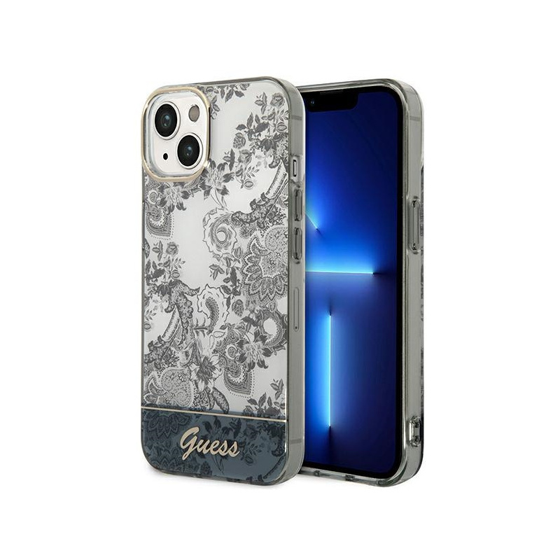 Hurtownia Guess - 3666339090715 - GUE2108 - Etui Guess GUHCP14MHGPLHG Apple iPhone 14 Plus / 15 Plus szary/grey hardcase Porcelain Collection - B2B homescreen