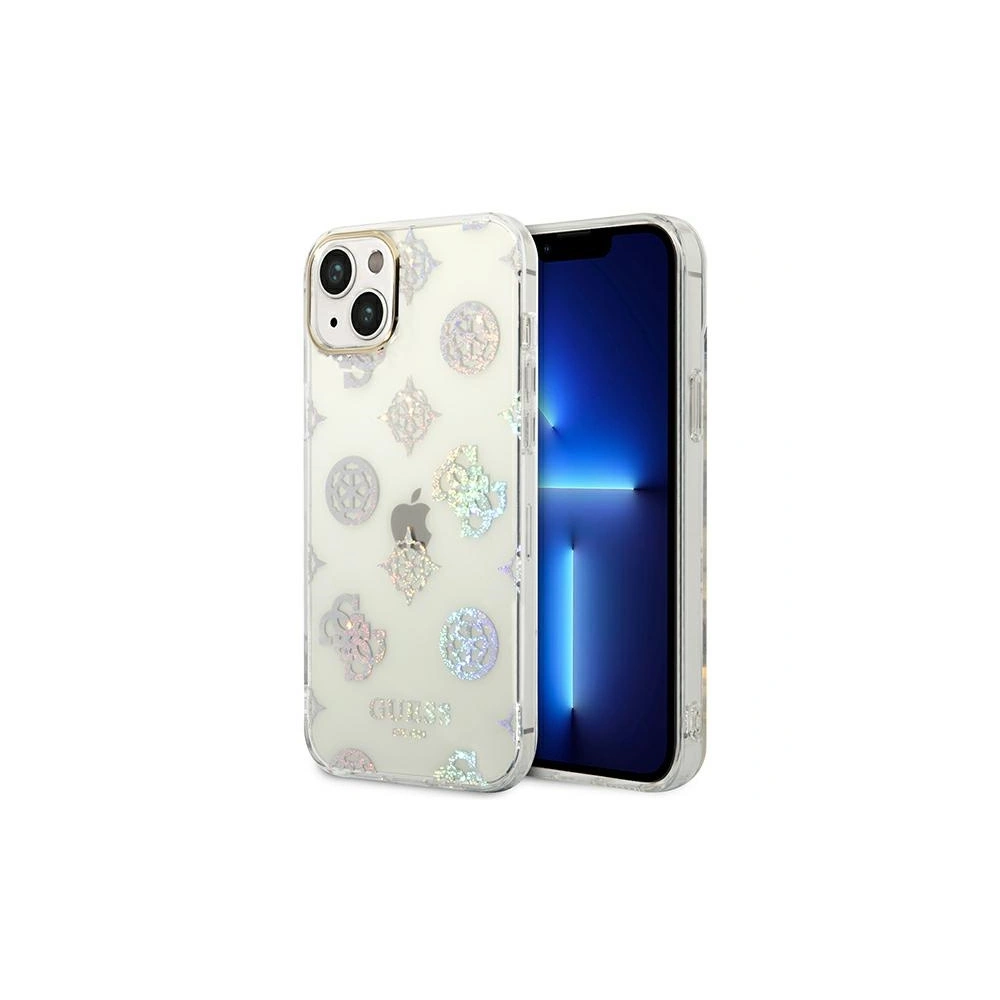 Hurtownia GSM - Etui Guess GUHCP14MHTPPTH Apple iPhone 14 Plus / 15 Plus átlátszó/háttér nélküli kemény tok Peony Glitter - GUE2109 - {ean13} - Hurt