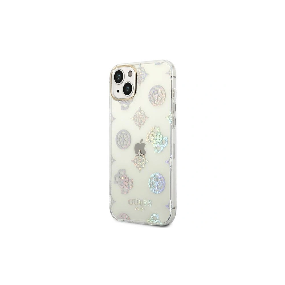Hurtownia GSM - Case Guess GUHCP14MHTPPTH für Apple iPhone 14 Plus / 15 Plus transparentes Hardcase Peony Glitter - GUE2109 - {ean13} - Hurt