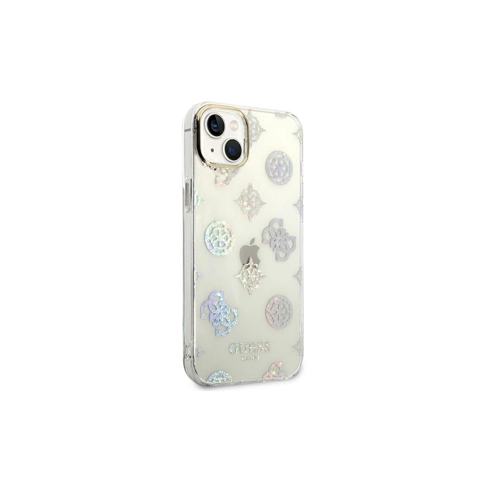 Hurtownia GSM - Etui Guess GUHCP14MHTPPTH Apple iPhone 14 Plus / 15 Plus átlátszó/háttér nélküli kemény tok Peony Glitter - GUE2109 - {ean13} - Hurt