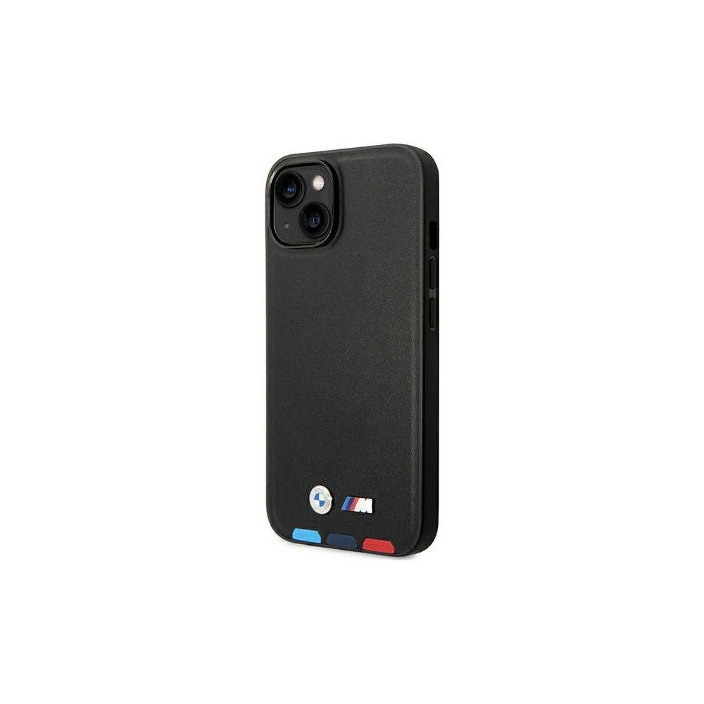 Hurtownia GSM - Case BMW BMHMP14S22PTDK Apple iPhone 14 schwarz/black Leder Prägung Tricolor Magsafe - BMW322 - {ean13} - Hurt