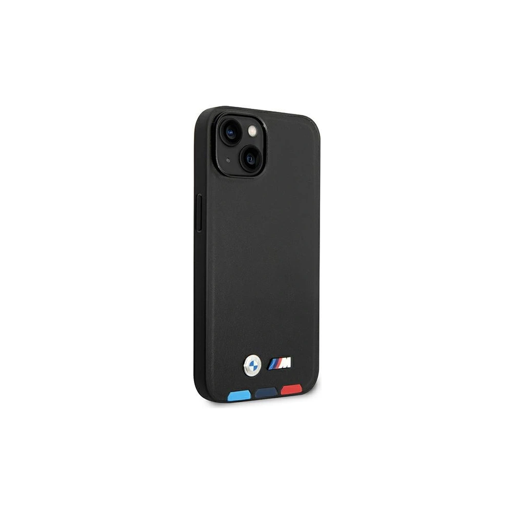 Hurtownia GSM - Case BMW BMHMP14S22PTDK Apple iPhone 14 schwarz/black Leder Prägung Tricolor Magsafe - BMW322 - {ean13} - Hurt