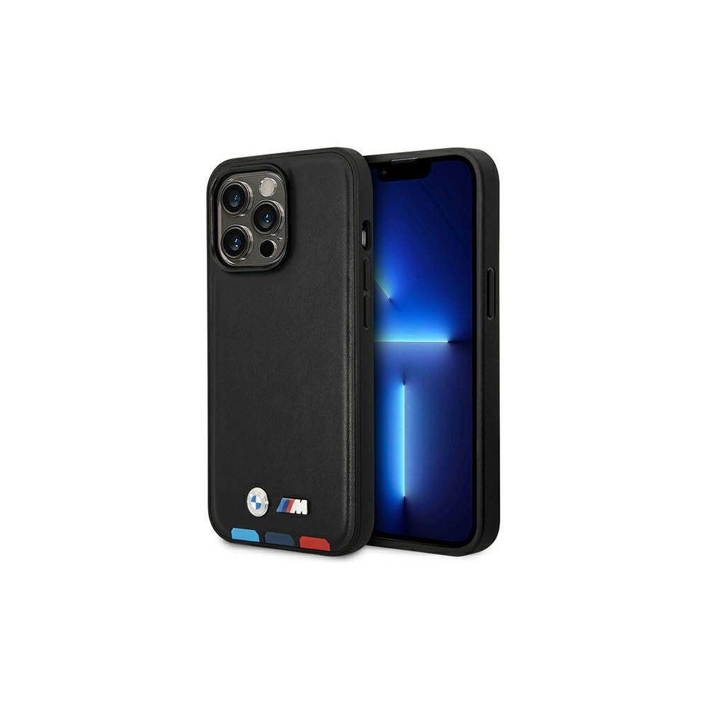 Hurtownia GSM - Etui BMW BMHMP14X22PTDK Apple iPhone 14 Pro Max černý/black Leather Stamp Tricolor Magsafe - BMW323 - {ean13} - Hurt
