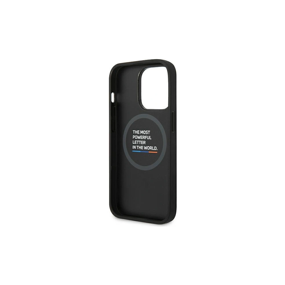 Hurtownia GSM - Etui BMW BMHMP14X22PTDK Apple iPhone 14 Pro Max černý/black Leather Stamp Tricolor Magsafe - BMW323 - {ean13} - Hurt