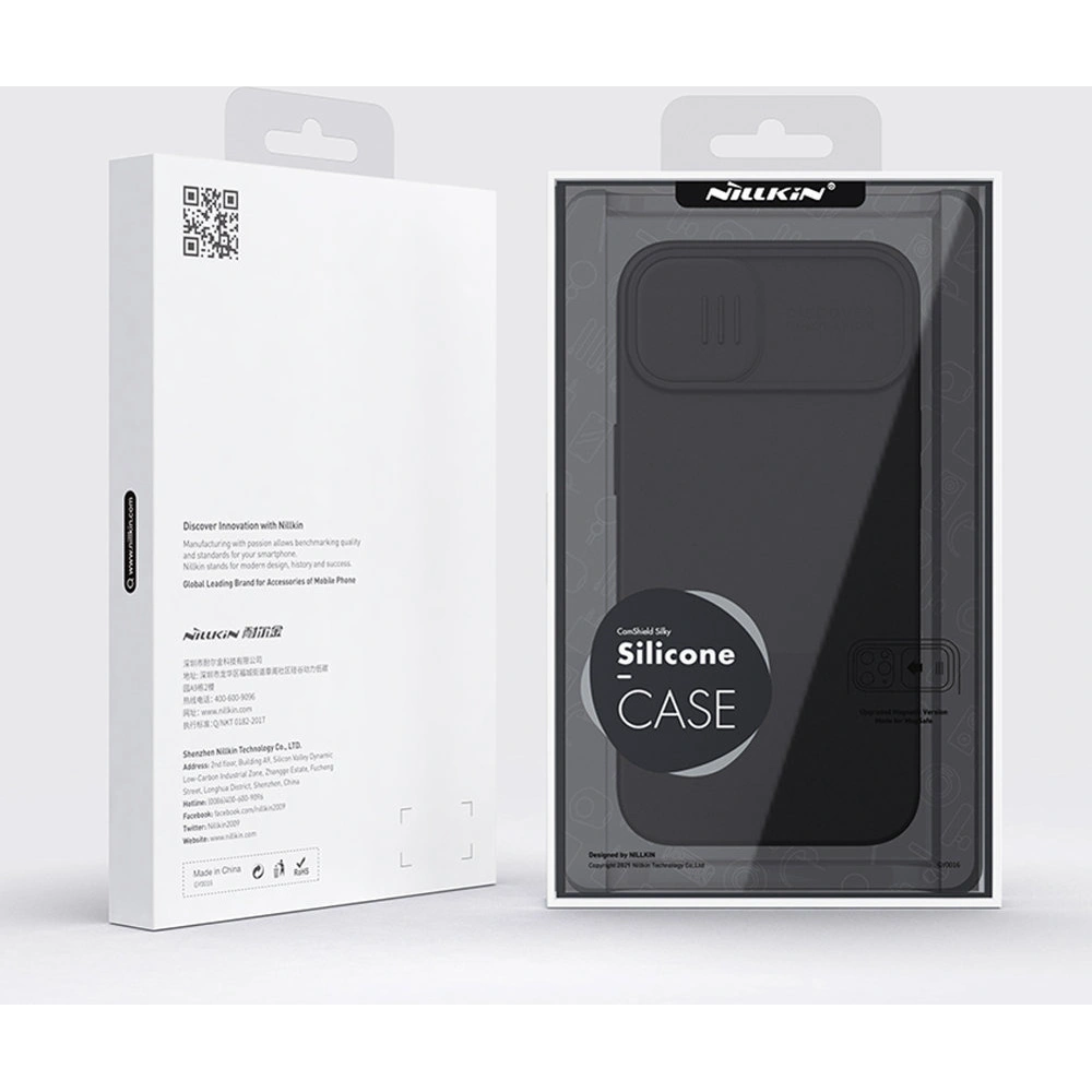 Hurtownia GSM - Etui Nillkin CamShield Silky Silicone Apple iPhone 13 negru - NLK500 - {ean13} - Hurt