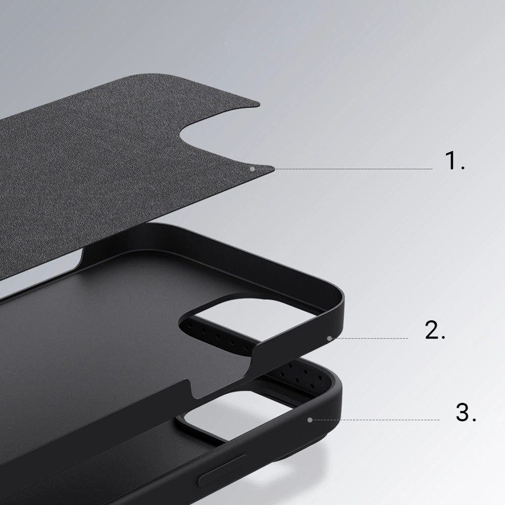 Hurtownia GSM - Etui Nillkin CamShield Silky Silicone Apple iPhone 13 negru - NLK500 - {ean13} - Hurt