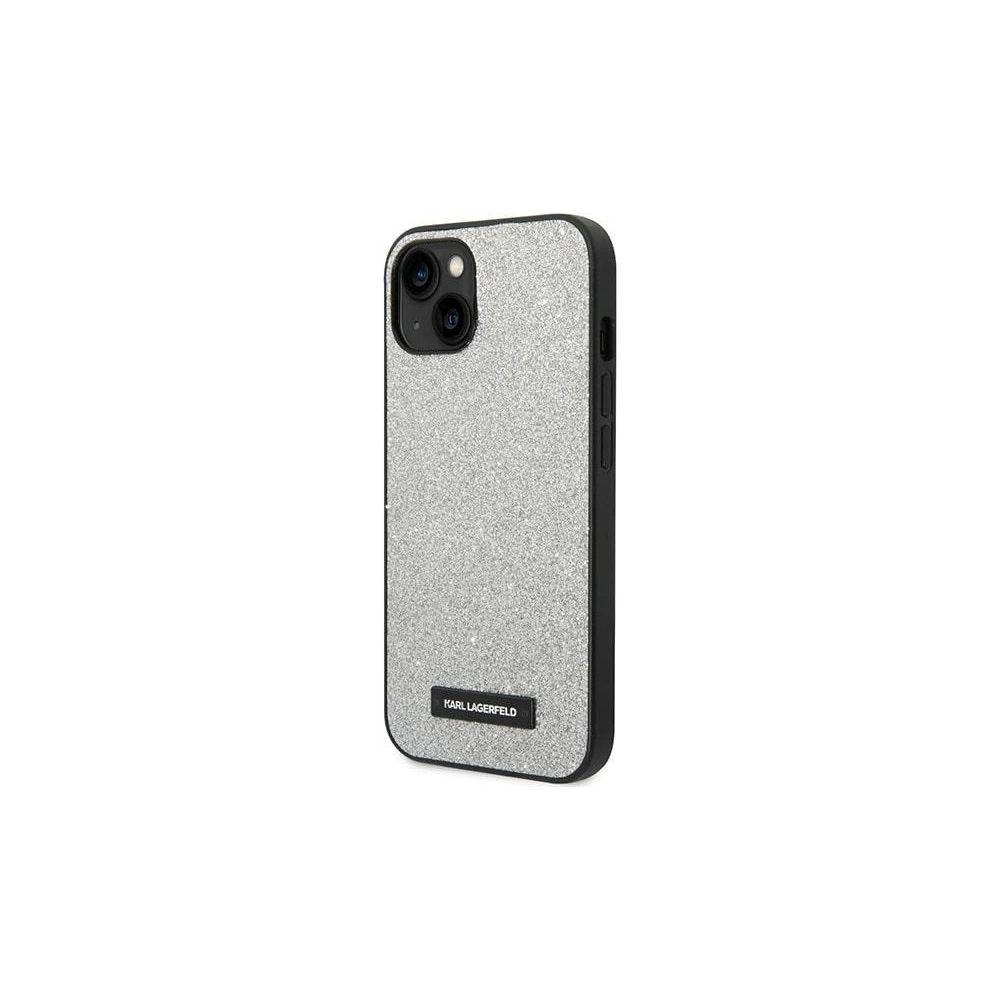 Hurtownia GSM - Etui Karl Lagerfeld KLHCP14MG2ELS Apple iPhone 14 Plus / 15 Plus kemény tok ezüst/silver Glitter Plaque Logo - KLD1124 - {ean13} - Hurt