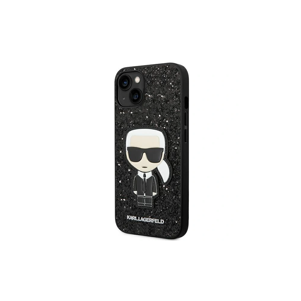 Hurtownia GSM - Etui Karl Lagerfeld KLHCP14MGFKPK Apple iPhone 14 Plus / 15 Plus keménytok fekete/czblack Glitter Flakes Ikonik - KLD1126 - {ean13} - Hurt