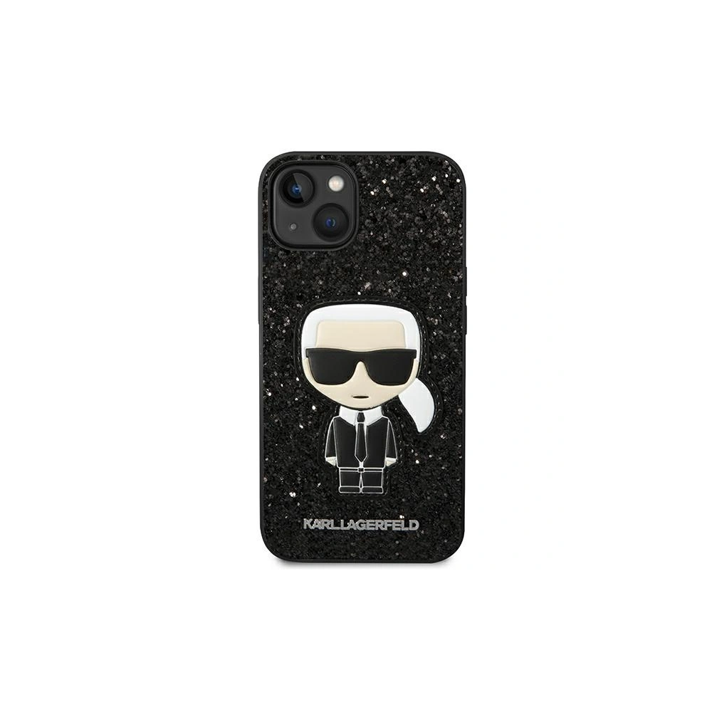 Wholesale Karl Lagerfeld KLHCP14MGFKPK Apple iPhone 14 Plus / 15 Plus hardcase black Glitter Flakes Ikonik - KLD1126 - {ean13} - Hurt