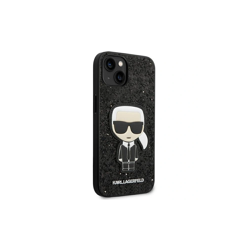 Hurtownia GSM - Etui Karl Lagerfeld KLHCP14MGFKPK Apple iPhone 14 Plus / 15 Plus keménytok fekete/czblack Glitter Flakes Ikonik - KLD1126 - {ean13} - Hurt