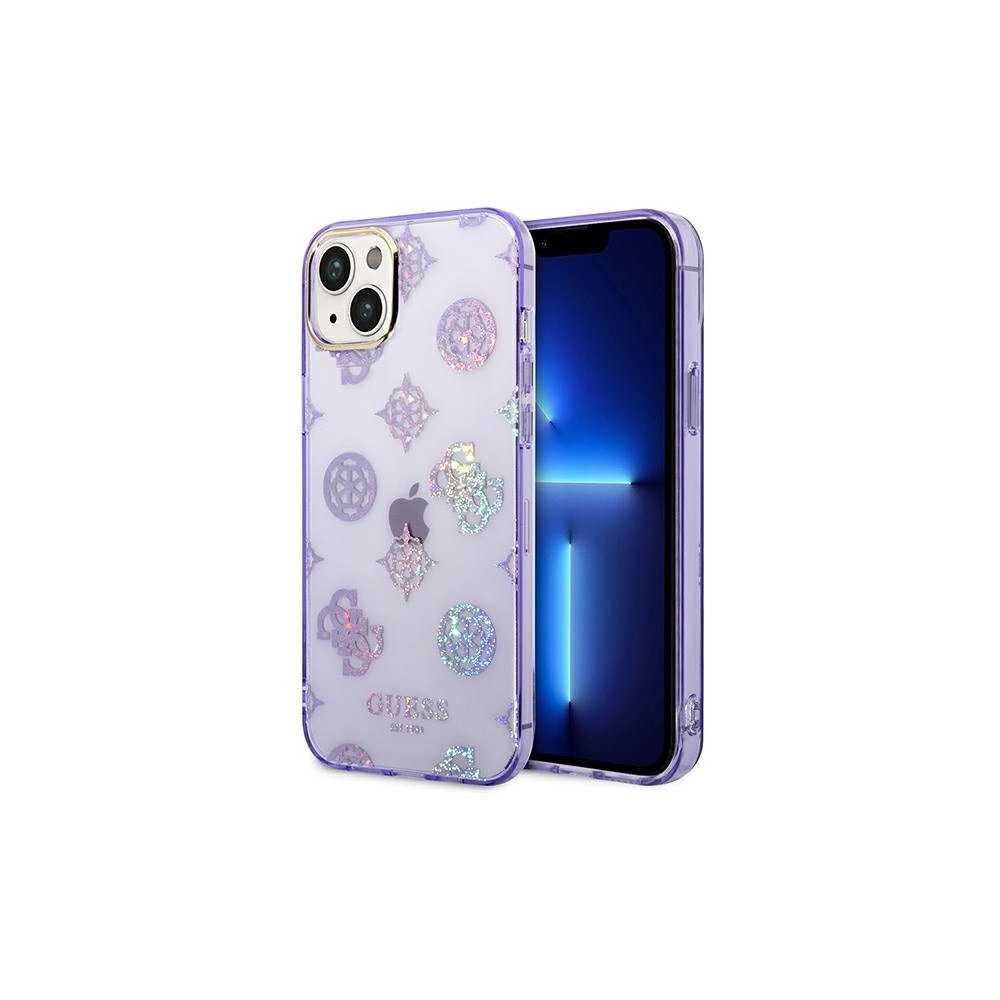 Hurtownia GSM - Etui Guess GUHCP14MHTPPTL Apple iPhone 14 Plus / 15 Plus lila/lilac kemény tok Peony Glitter - GUE2110 - {ean13} - Hurt