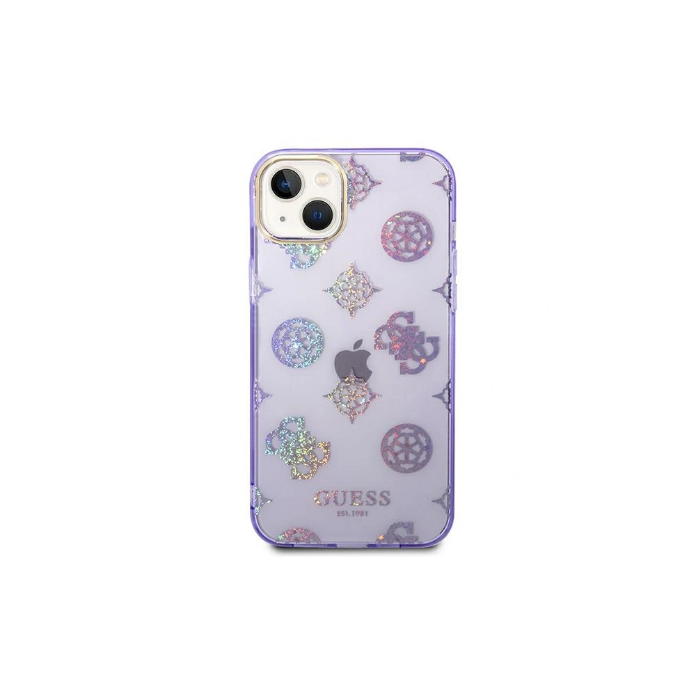 Hurtownia GSM - Etui Guess GUHCP14MHTPPTL Apple iPhone 14 Plus / 15 Plus lila/lilac kemény tok Peony Glitter - GUE2110 - {ean13} - Hurt