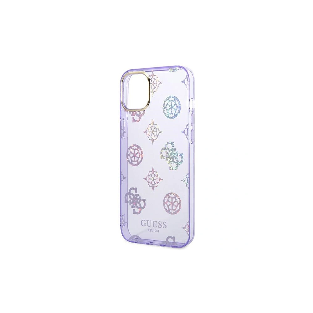 Hurtownia GSM - Etui Guess GUHCP14MHTPPTL Apple iPhone 14 Plus / 15 Plus lila/lilac kemény tok Peony Glitter - GUE2110 - {ean13} - Hurt