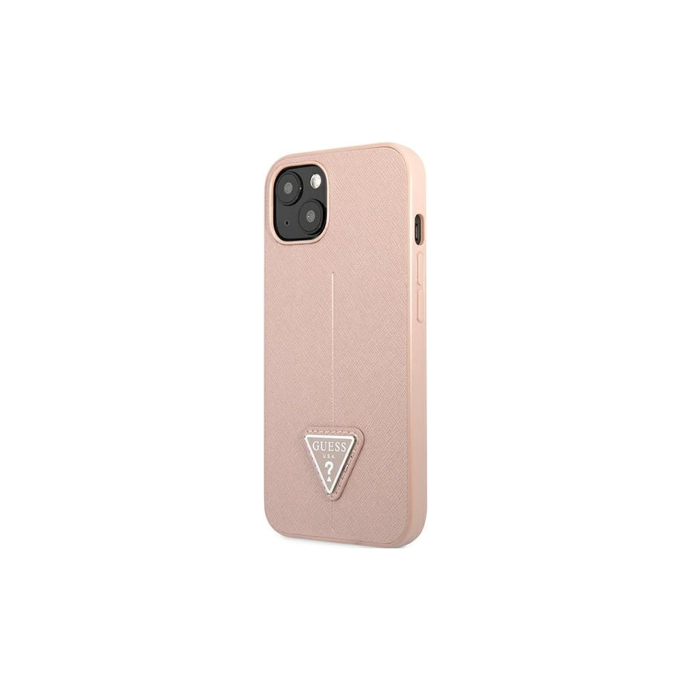 Hurtownia GSM - Etui Guess GUHCP14MPSATLP Apple iPhone 14 Plus / 15 Plus rózsaszín/pink keménytok SaffianoTriangle Logo - GUE2113 - {ean13} - Hurt