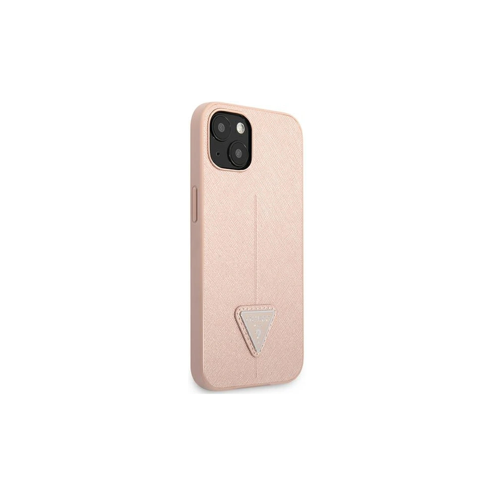 Hurtownia GSM - Etui Guess GUHCP14MPSATLP Apple iPhone 14 Plus / 15 Plus rózsaszín/pink keménytok SaffianoTriangle Logo - GUE2113 - {ean13} - Hurt