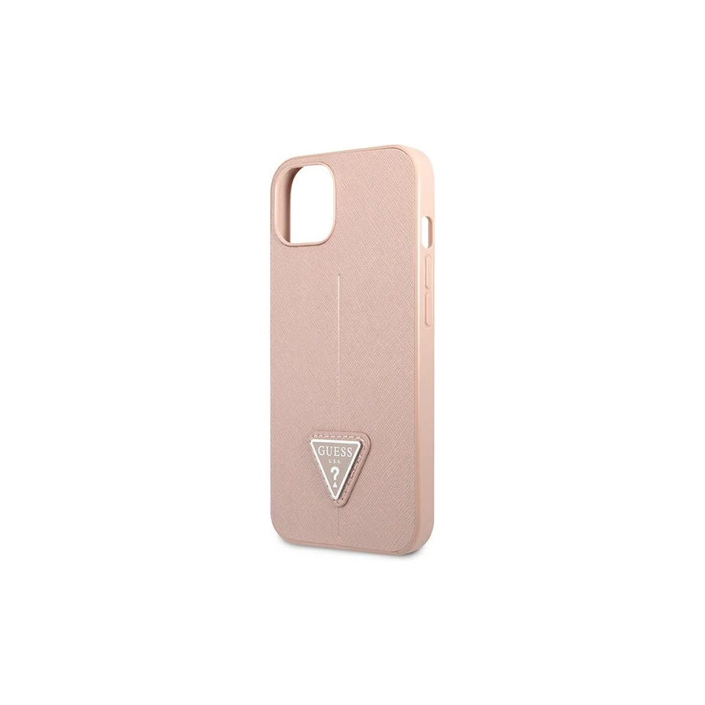 Hurtownia GSM - Etui Guess GUHCP14MPSATLP Apple iPhone 14 Plus / 15 Plus rózsaszín/pink keménytok SaffianoTriangle Logo - GUE2113 - {ean13} - Hurt