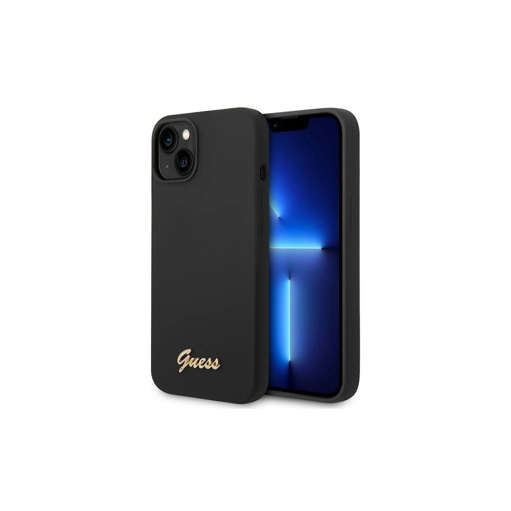 Hurtownia GSM - Etui Guess GUHCP14MSLSMK Apple iPhone 14 Plus / 15 Plus černé/black hard case Silicone Vintage Gold Logo - GUE2114 - {ean13} - Hurt