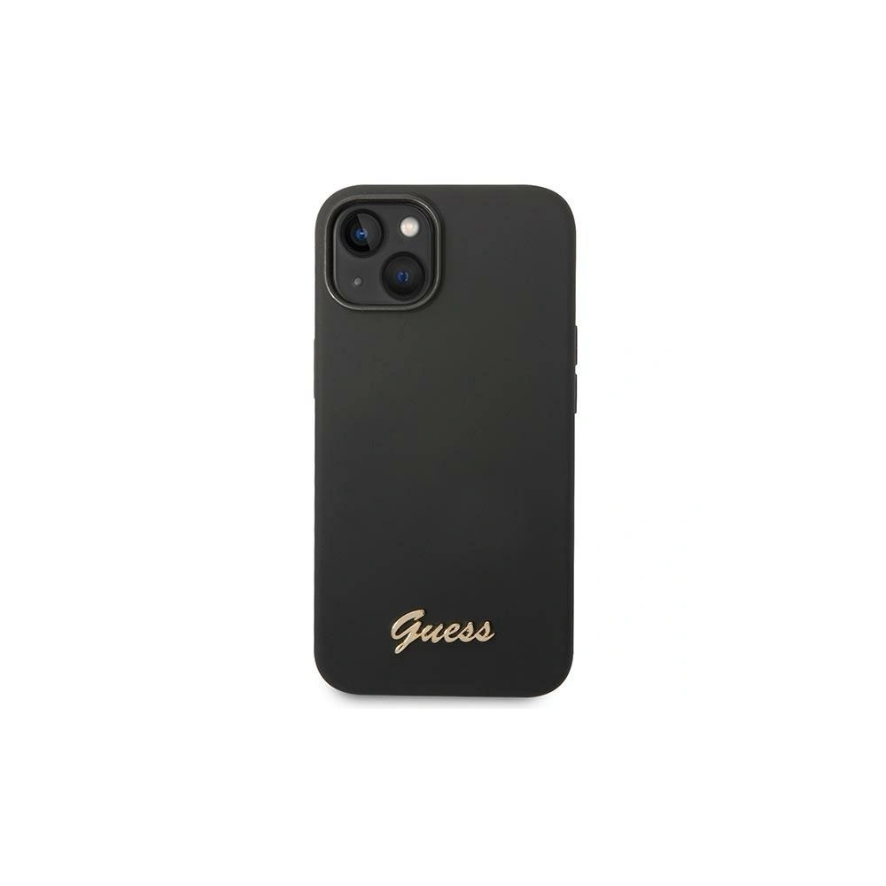 Hurtownia GSM - Case Guess GUHCP14MSLSMK Apple iPhone 14 Plus / 15 Plus schwarz/black hard case Silikon Vintage Gold Logo - GUE2114 - {ean13} - Hurt
