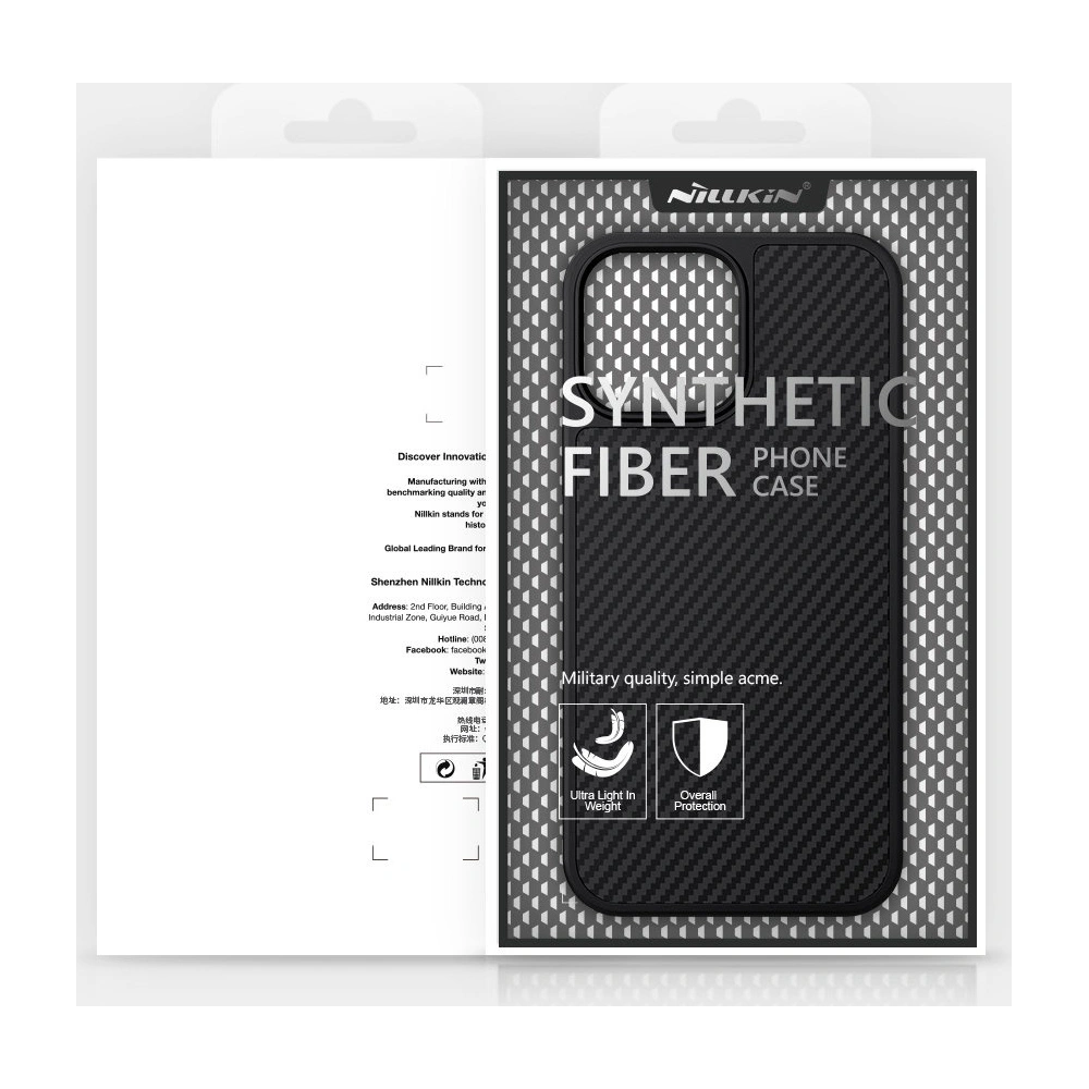 Hurtownia GSM - Case Nillkin Synthetic Fiber Carbon Apple iPhone 13 Pro Max schwarz - NLK507 - {ean13} - Hurt