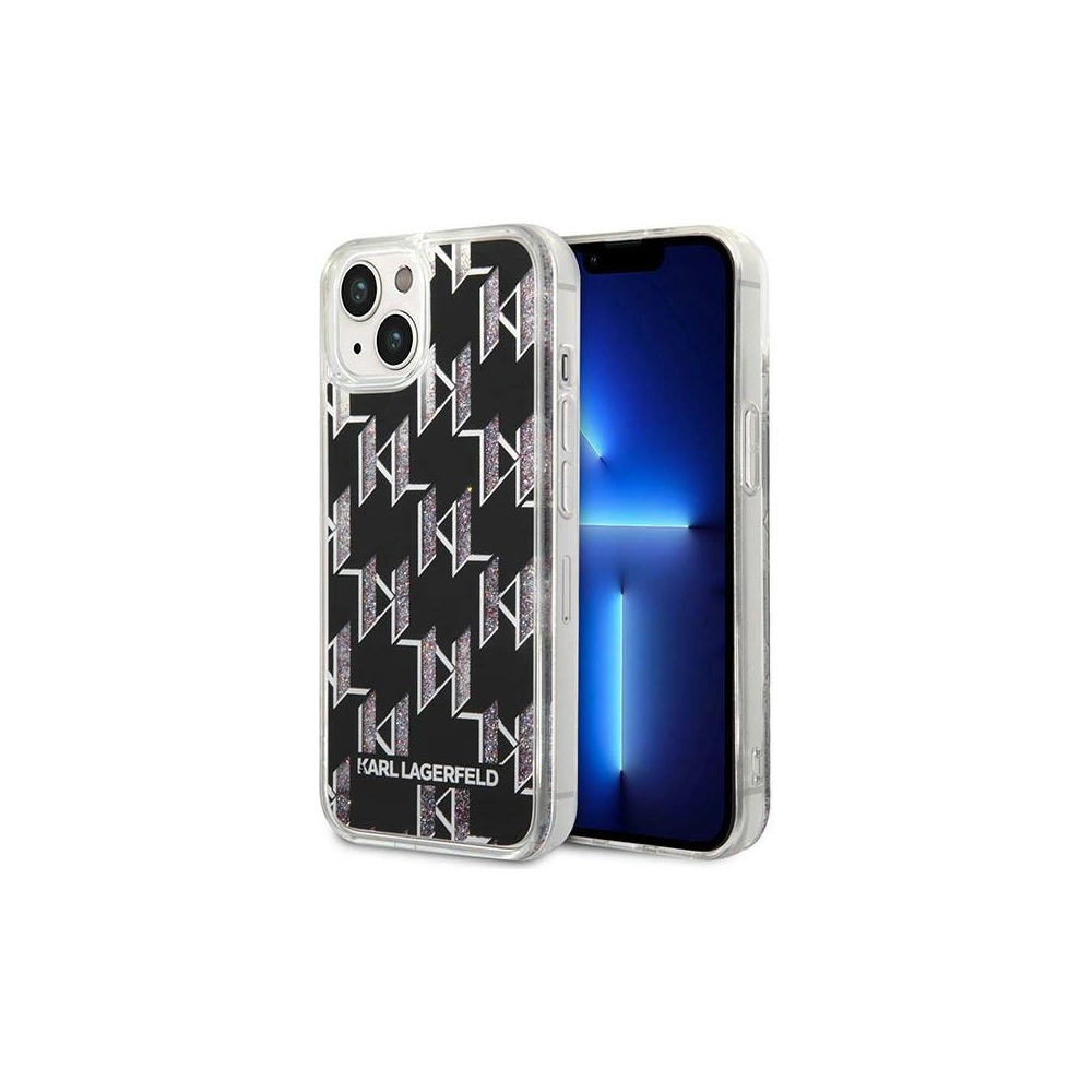 Hurtownia GSM - Etui Karl Lagerfeld KLHCP14MLMNMK Apple iPhone 14 Plus / 15 Plus hardcase černý/black Liquid Glitter Monogram - KLD1128 - {ean13} - Hurt