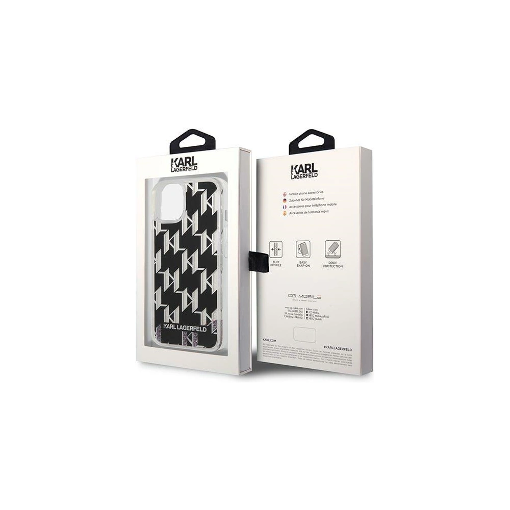 Hurtownia GSM - Etui Karl Lagerfeld KLHCP14MLMNMK Apple iPhone 14 Plus / 15 Plus hardcase černý/black Liquid Glitter Monogram - KLD1128 - {ean13} - Hurt