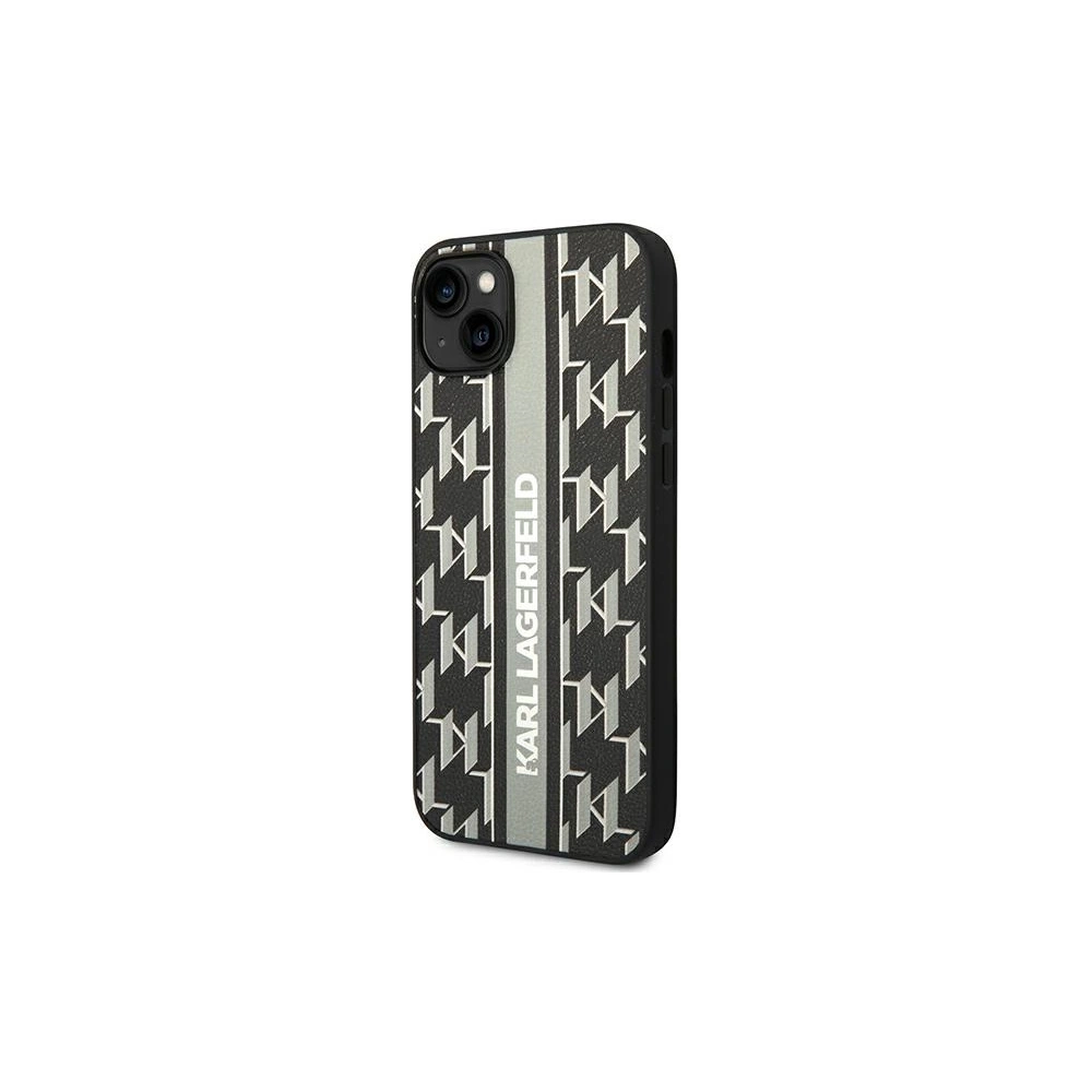 Wholesale Karl Lagerfeld KLHCP14MPGKLSKG Apple iPhone 14 Plus / 15 Plus hardcase grey Monogram Stripe - KLD1129 - {ean13} - Hurt