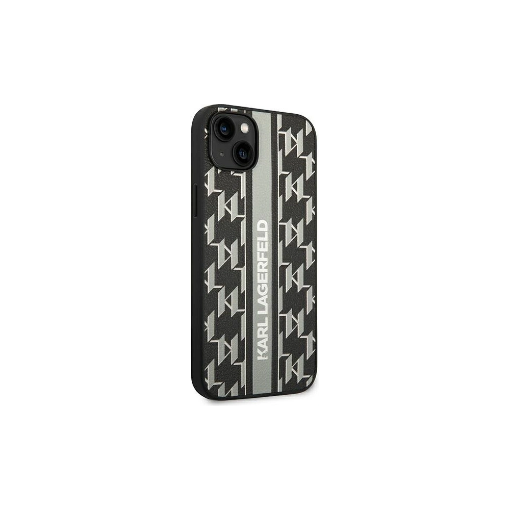 Hurtownia GSM - Case Karl Lagerfeld KLHCP14MPGKLSKG Apple iPhone 14 Plus / 15 Plus Hardcase grau/grey Monogram Stripe - KLD1129 - {ean13} - Hurt