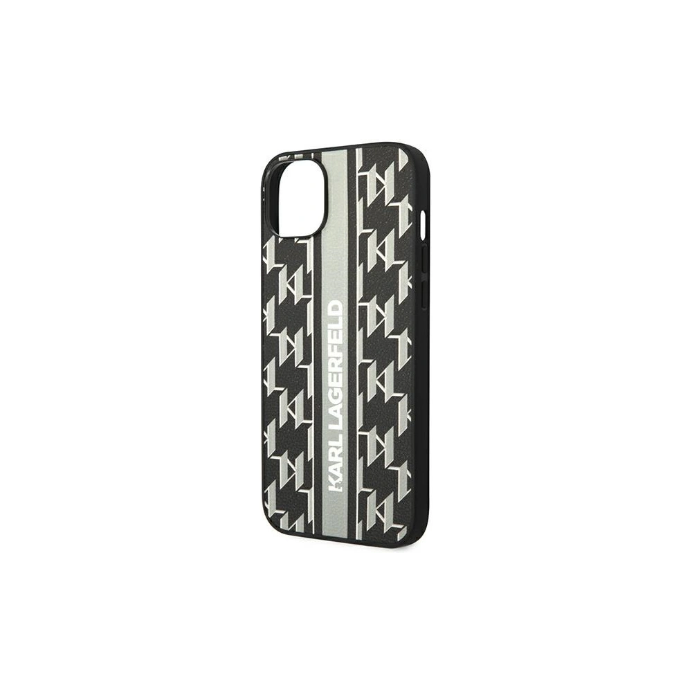 Hurtownia GSM - Case Karl Lagerfeld KLHCP14MPGKLSKG Apple iPhone 14 Plus / 15 Plus Hardcase grau/grey Monogram Stripe - KLD1129 - {ean13} - Hurt